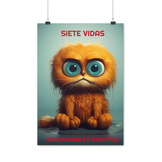 Póster "Siete Vidas, Innumerables Desafíos"